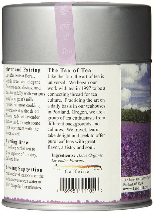 The Tao of Tea, Lavender Herbal Tea, Loose Leaf, 2.0 Ounce Tin N3