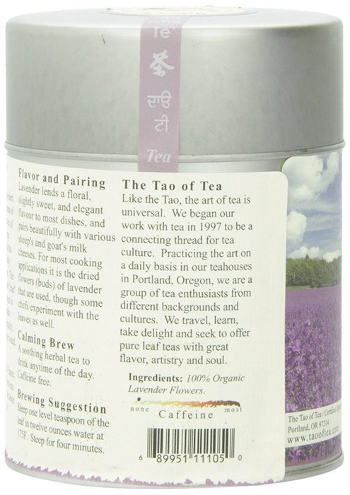 The Tao of Tea, Lavender Herbal Tea, Loose Leaf, 2.0 Ounce Tin N4