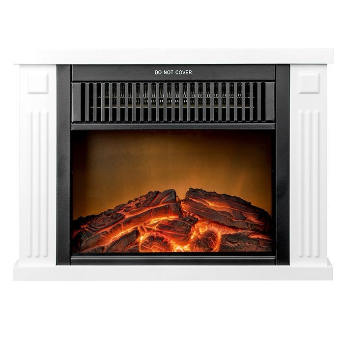 AKDY&reg; 13" Mini Freestanding Portable 2 Setting Electric Fireplace (White)