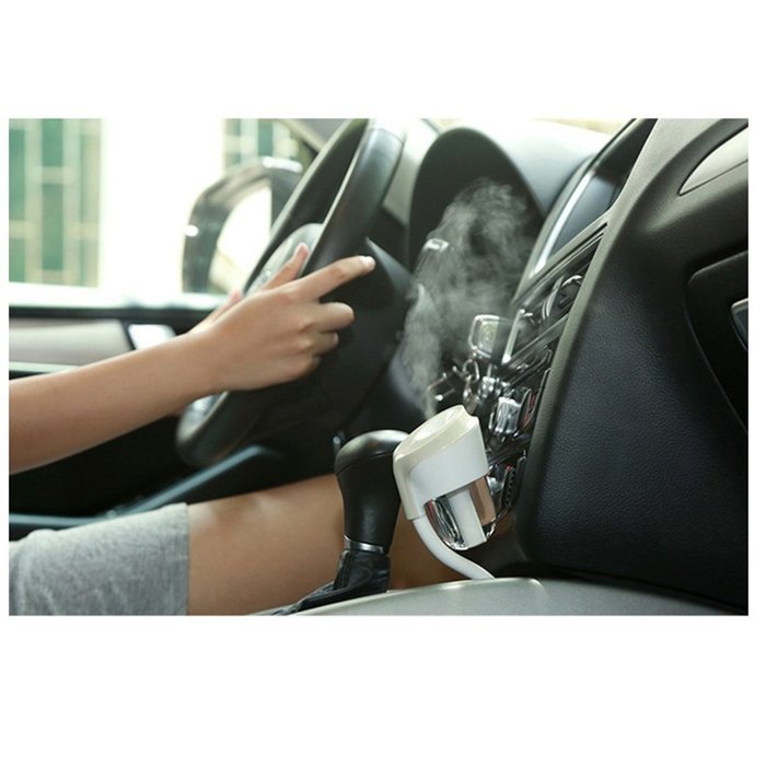 Car Humidifier, Aliceclub 50ml Mini Ultrasonic Cool Mist Humidifier Portable Aroma Essential Oil Diffuser with... N9