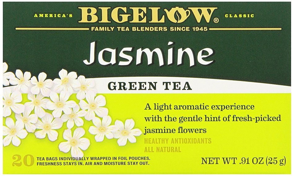 Bigelow Green Tea with Jasmine 20-Count Boxes (Pack of 6) N4