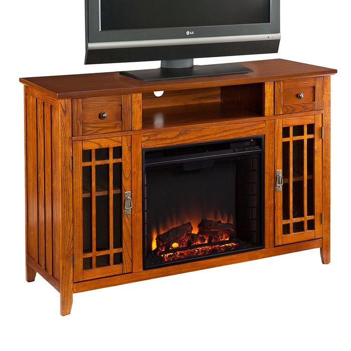 SEI AMZ3839E Salinas Electric Media Fireplace, Mission Oak N4