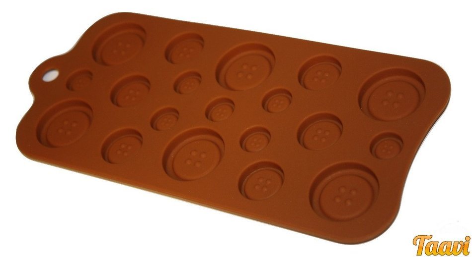 Taavi Button Silicone Mold (Candy, Chocolate, Finger Jello) (T-103)