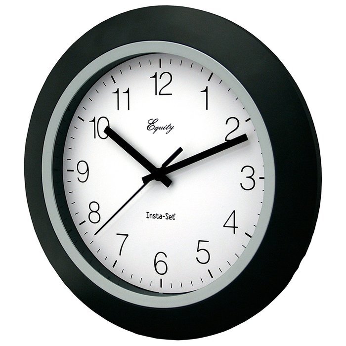 Equity by La Crosse 40222B 10 Inch Auto Set wall clock