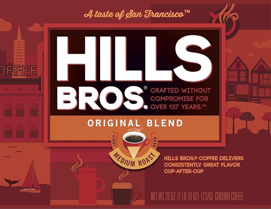 Hills Bros Coffee Original Blend Medium Roast Ground, 26 Ounce N4