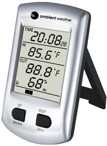 Ambient Weather WS-0101 Wireless Thermo-Hygrometer with Indoor Temperature and Outdoor Temperature and Humidity N2