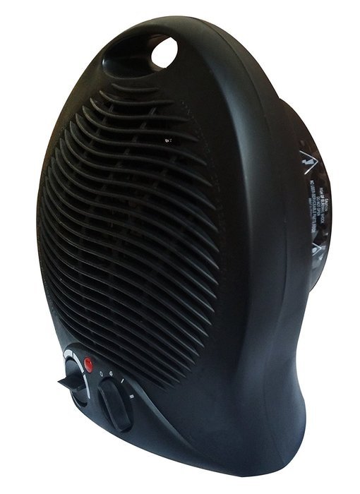 Premium 2 in 1 Portable Fan Heater Black Adjustable Thermostat Radiant Electric Indoor Outdoor
