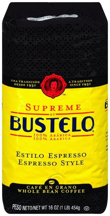 Supreme By Bustelo Whole Bean Espresso Style Coffee, 16 Ounce (Pack of 8) N2