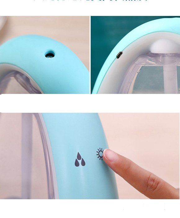400ml USB Ultrasonic Humidifier 5 LED Light Changing Air Purifier Mist Maker Atomizer with Rewritable Board 8... N8