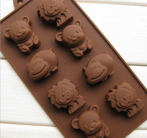 Lion Cow & Bear Shaped Fondant Cake Chocolate Pan Candy Silicone Mold Baking Pan Cake Mould Decoration N3