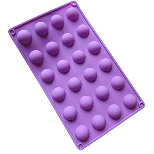 24 Semiround Chocolate Silicone Cake Mold Pan 11.6"x6.8"x0.59" Color At Random