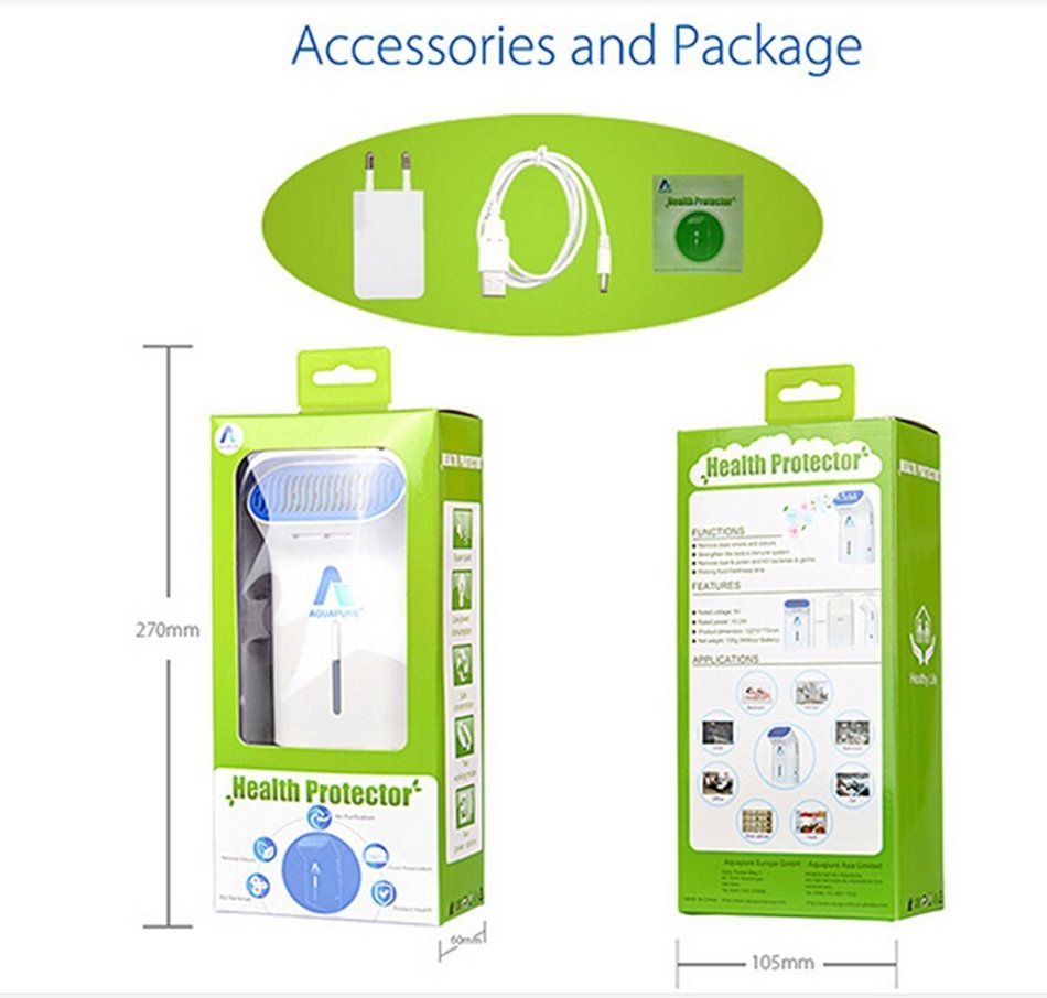 LEXN USB&Battery Portable Air Purifier,Negative Ion Generator,Ozone Generator for Removing Smoke Pollen odor in... N3