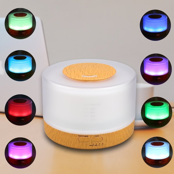 4 IN 1 500ml Aromatherapy Essential Oil Diffuser with Remote Control Color Light Changing and Waterless Auto Shut-off... N2