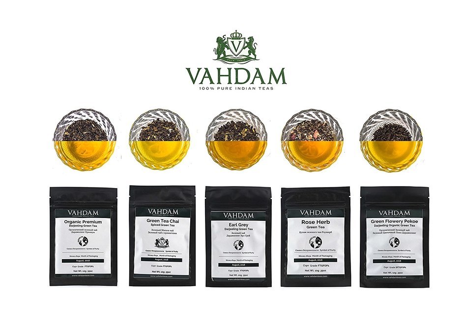 The Wellness Loose Leaf Teas Sampler- Premium and Exotic Darjeeling Green Teas From the Misty Himalayas Packed... N17