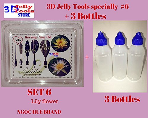 3D Jelly Tools specially -Type 6 - Lily flower and 3 bottle