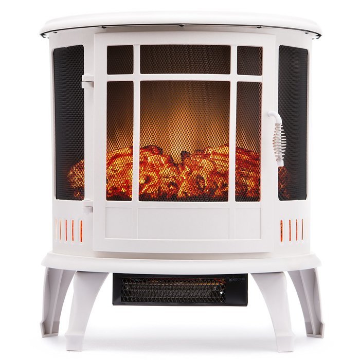 Regal Electric Fireplace - e-Flame USA 25 Inch Black Portable Electric Fireplace Stove with 1500W Space Heater... N6