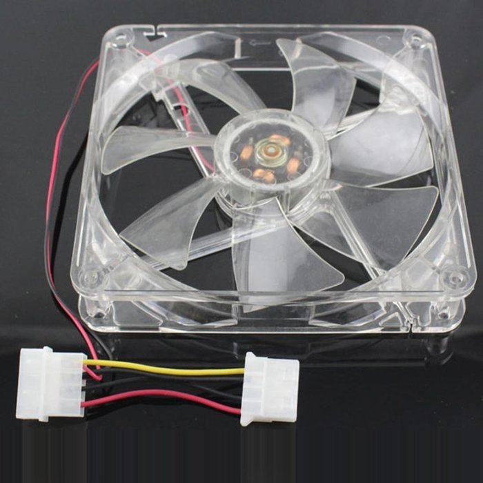 AMA(TM) Blue Quad 4-LED Light Neon Clear PC Computer Case Cooling Fan Pad Tray Chilling Stand (Blue 2) N3