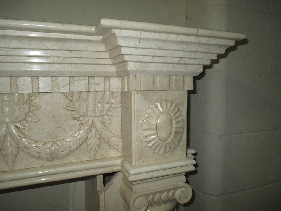 Cream Polished Marble Fireplace Surround FPS-02 N2