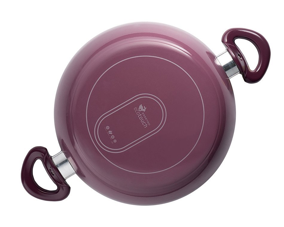 Essenso Ecotouch Lazio Enamel-Coated Dutch Oven with Nonstick Ceramic Interior, PTFE / PFOA Free, 4 Quart, Orange N3