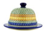 Polmedia Polish Pottery 9-inch Stoneware Dish with Cover H1791D Hand Painted from Ceramika Artystyczna in Boleslawiec... N2