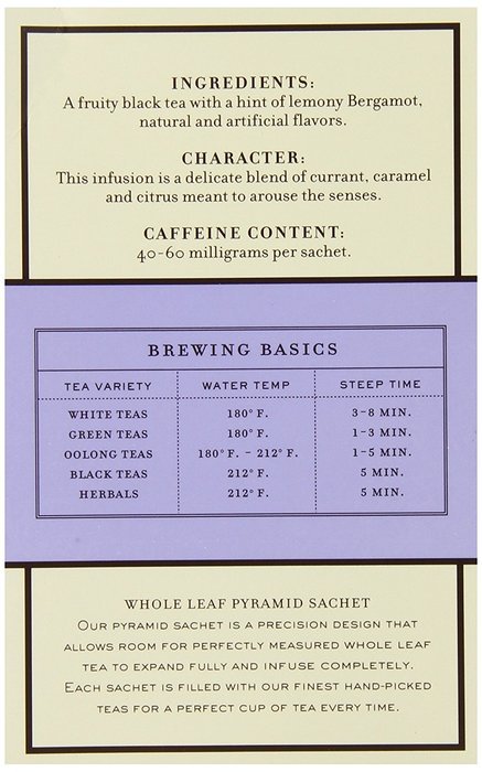 Harney & Sons Black Tea, Paris, 20 Tea Bags (Pack of 6) N2