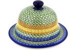Polmedia Polish Pottery 9-inch Stoneware Dish with Cover H1791D Hand Painted from Ceramika Artystyczna in Boleslawiec... N3