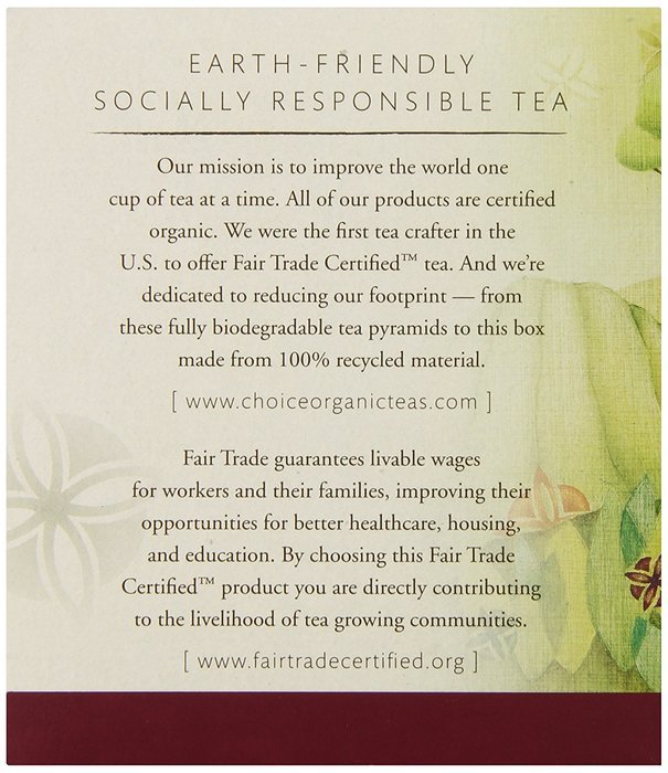 Choice Organic Whole Leaf Organics Sweet Liquorice Mint Tea Pyramids, 15-Count, 0.95-Ounce Boxes (Pack of 3) N35