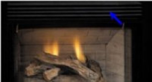 Black Rolled Louver Panel Kit for Direct Vent Fireplaces - 32"