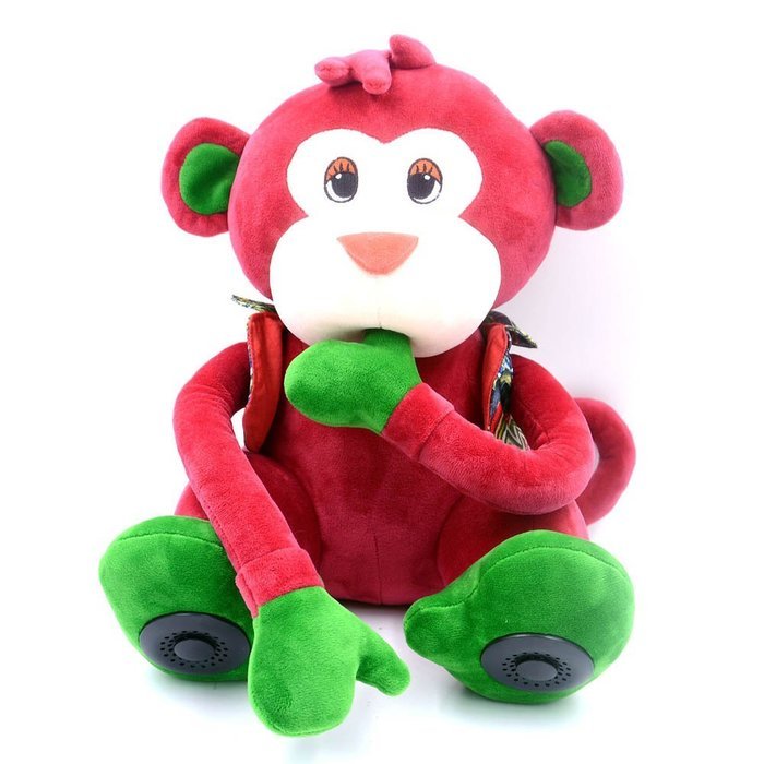 12 Inches Multifunction Monkey Plush Toy Bluetooth Wireless Micro SD Memory Card Stereo Speaker w/ FM Radio Microphone... N15