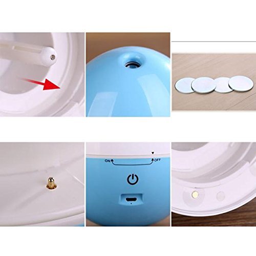 Dacawin Tumbler Home Aroma LED Humidifier Air Diffuser Purifier Atomizer (Sky Blue) N3