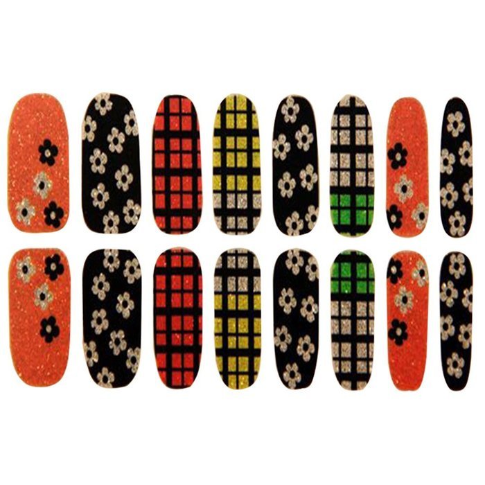 EVTECH(TM) 8 Pcs Colorful Gradient Nail Polish Strips 16 double-ended Nail Decals Strips Nail Art Tips Foils Sticker... N3