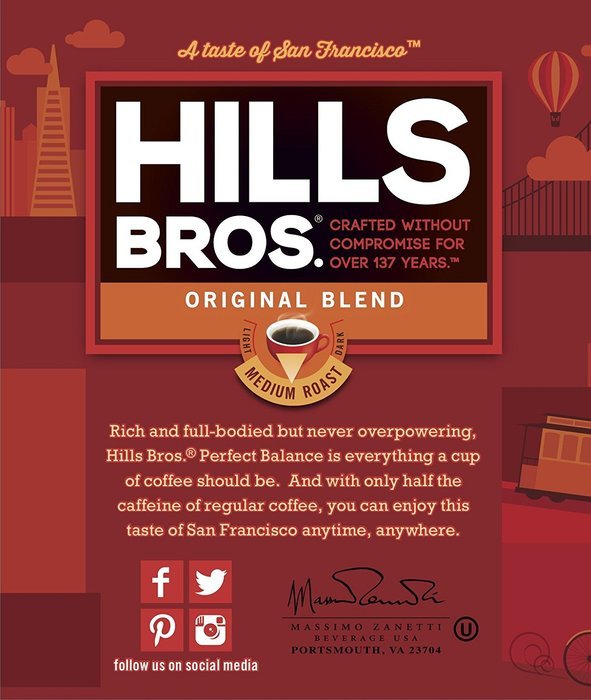 Hills Bros Coffee Original Blend Medium Roast Ground, 26 Ounce N12