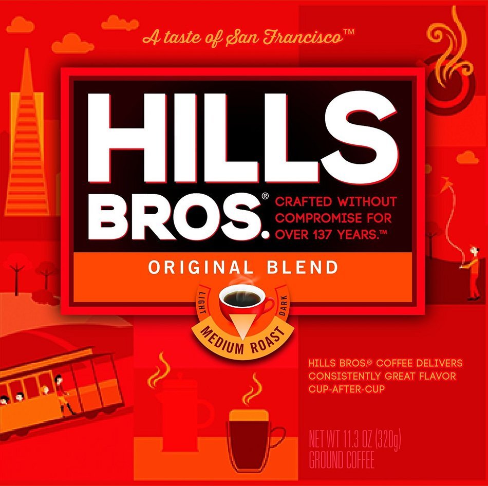Hills Bros Coffee Original Blend Medium Roast Ground, 26 Ounce N13