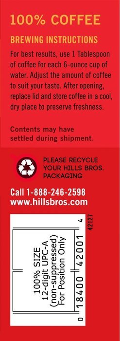 Hills Bros Coffee Original Blend Medium Roast Ground, 26 Ounce N14