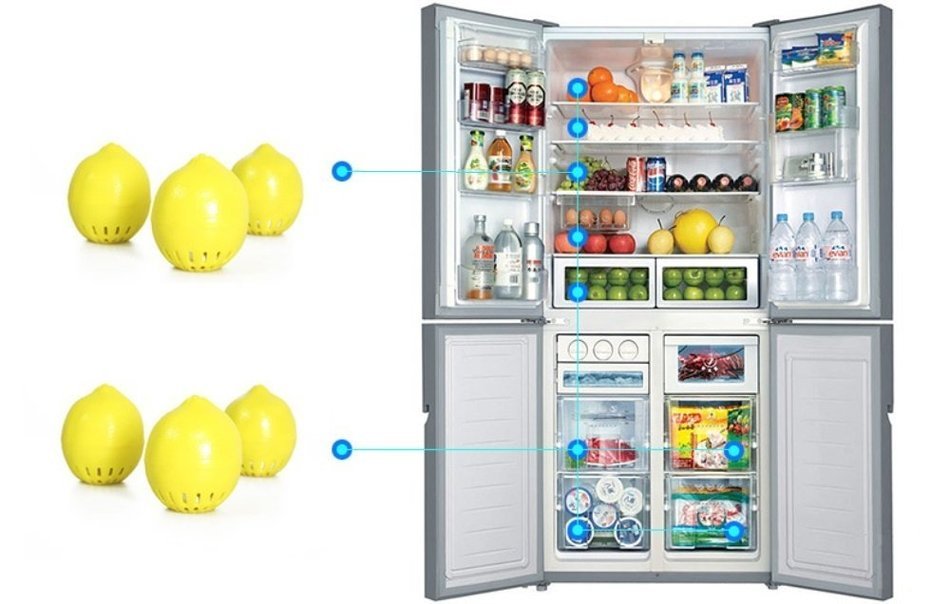 Lemon Shape All Natural Best Activated Charcoal Odor Absorber and Air Purifier Best for Refrigerator (2)