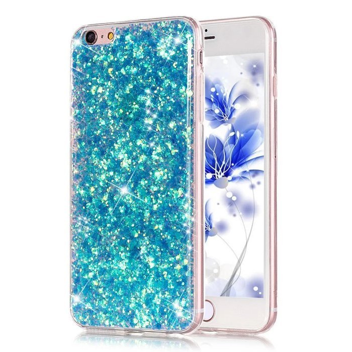 iPhone 6S Plus Case,iPhone 6 / 6S Plus Bling Glitter TPU Case,PHEZEN Shiny Sparkling Glitter Hexagonal Star Flexible... N2