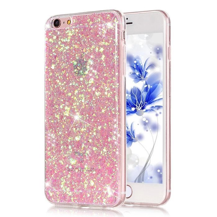 iPhone 6S Plus Case,iPhone 6 / 6S Plus Bling Glitter TPU Case,PHEZEN Shiny Sparkling Glitter Hexagonal Star Flexible... N3