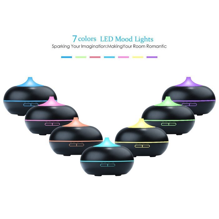 Ultrasonic Essential Oil Diffuser for Aromatherapy, GerTong 300ml Cool Mist Air Humidifier Purifier with 7 Color... N6