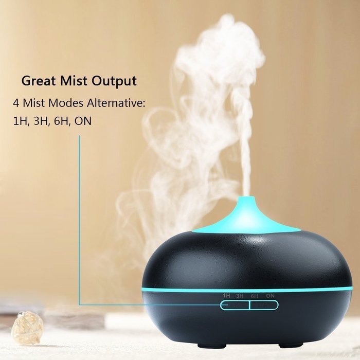 Ultrasonic Essential Oil Diffuser for Aromatherapy, GerTong 300ml Cool Mist Air Humidifier Purifier with 7 Color... N7