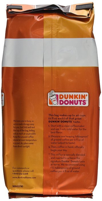 Dunkin Donuts Ground Coffee - Net Wt 12 OZ (Pack of 2) (Dunkin Decaf) N2