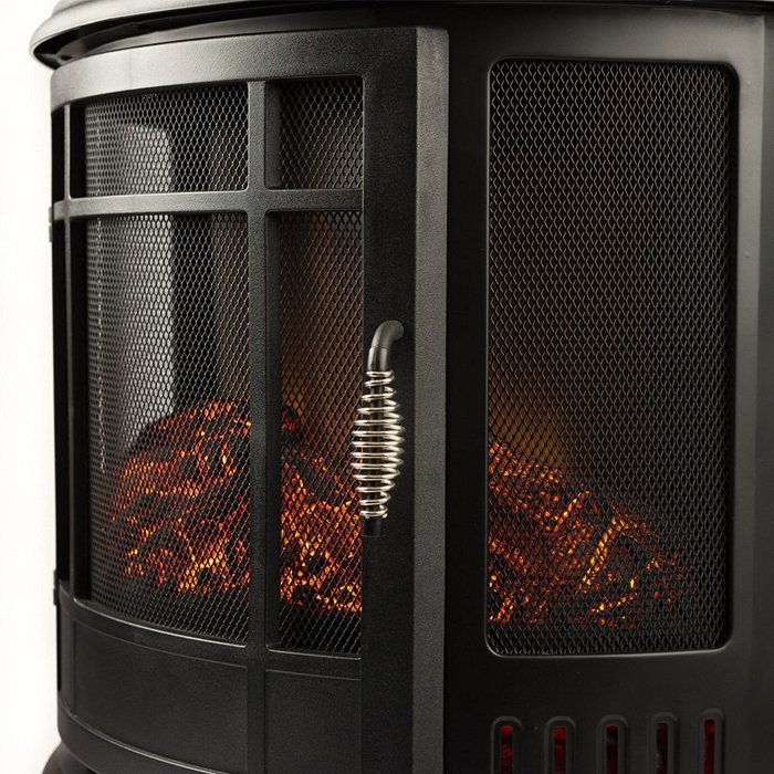 Regal Electric Fireplace - e-Flame USA 25 Inch Black Portable Electric Fireplace Stove with 1500W Space Heater... N9