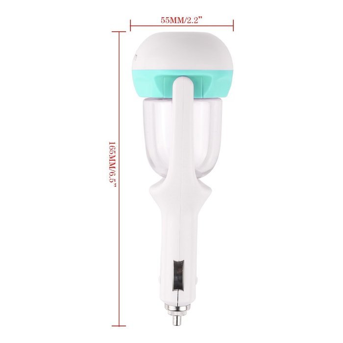 Bigcoo Portable Mini Car Humidifier Ultrasonic Aroma Diffuser Humidifier Air Purifier Mist Maker for Car(blue) N8