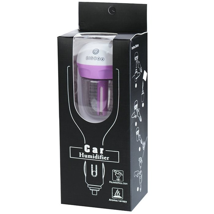 Bigcoo Portable Mini Car Humidifier Ultrasonic Aroma Diffuser Humidifier Air Purifier Mist Maker for Car(blue) N11
