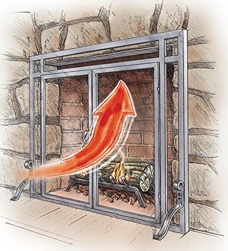 Large Pavenex Fireplace Blanket Stops Overnight Heat Loss, In Black