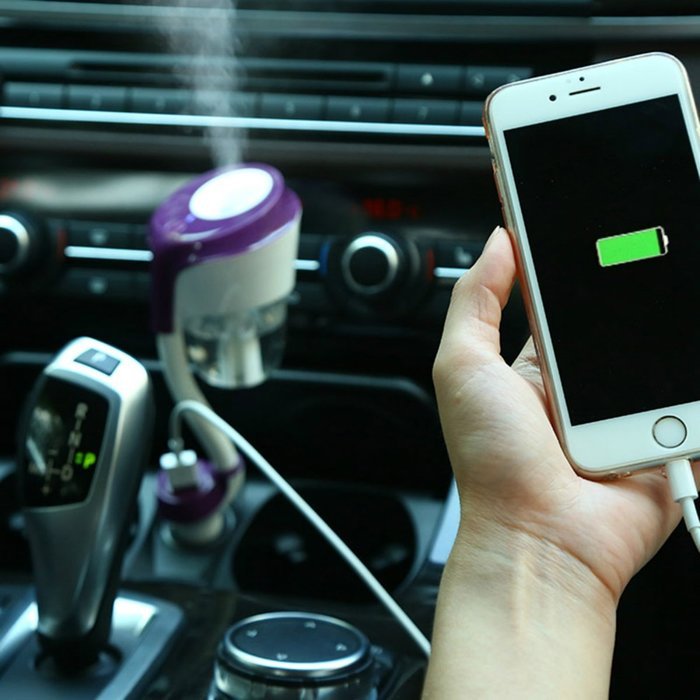 CONMDEX Humidifier Diffuser Steam for Car New Gen with Charger Port 2 in 1 Splitter Aromatherapy Essential Oil... N6