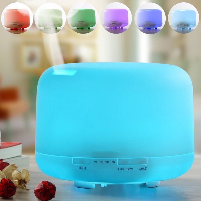 DT-168 300ml Humidifier Ultrasonic Essential Oil Diffuser 7 Colors Adjusted LED Light Aromatherapy for Home Office...