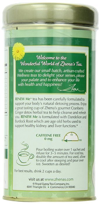 Zhena's Renew Me Detox Tea, 1.29 Oz, 22-Count N3
