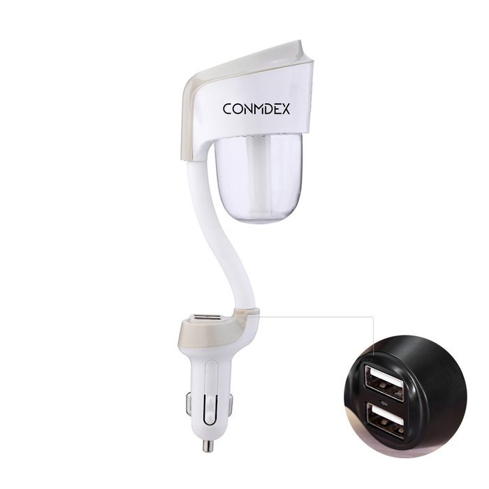 CONMDEX Humidifier Diffuser Steam for Car New Gen with Charger Port 2 in 1 Splitter Aromatherapy Essential Oil... N7