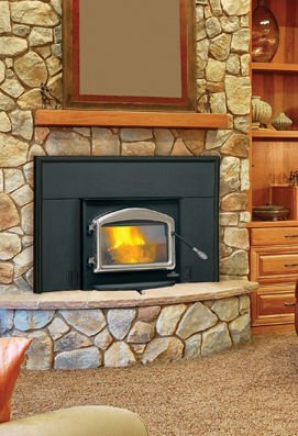 Napoleon EPI-1101M Oakdale Deluxe EPA Certified Wood Fireplace Insert Up to 55 000 BTUs complete with Heat Circulating...