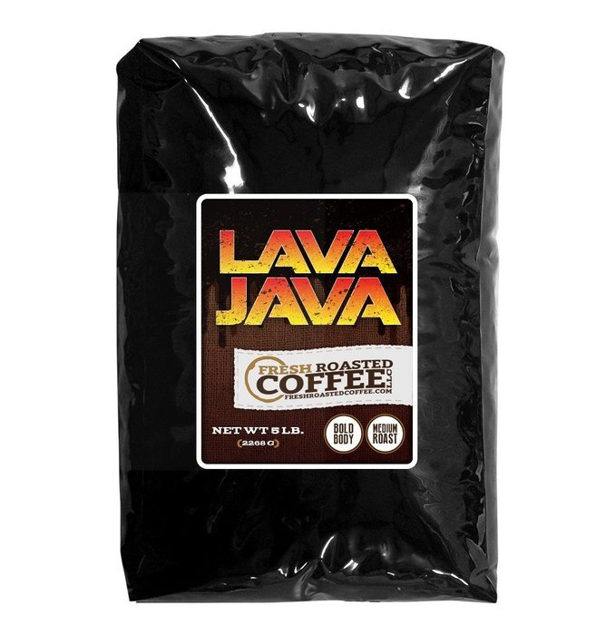 5 Lb. Bag, Lava Java Coffee, Whole Bean, Fresh Roasted Coffee LLC. N3